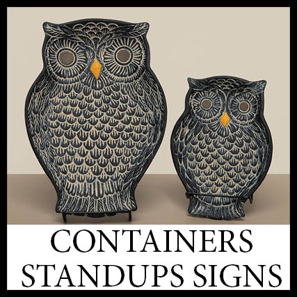 CONTAINERS STANDUPS SIGNS